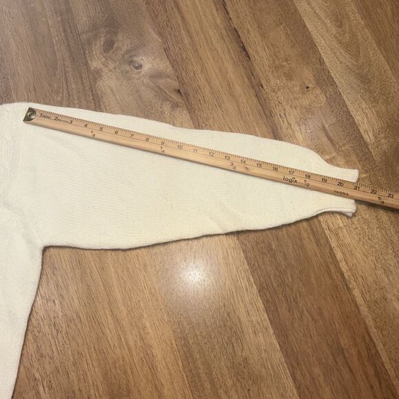 Vtg Floral Sweater Embroidered Cable Knit Pastel Cottagecore Medium Crewel - Picture 11 of 15